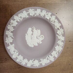 Vintage Wedgwood Lilac Jasperware Round Small Trinket Dish